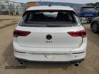 2024 Volkswagen Golf GTI S with VIN WVWGA7CD0RW124198, listed as a Copart auction lot 47222805 with 8,595 mi miles and Salvage Title. Bid and sale history available at carsss.com. Image 6.