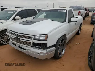 2006 Chevrolet Silverado 1500 with VIN 3GCEC14T76G142647, listed as a Copart auction lot 46390575 with 180,279 mi miles and Salvage Title. Bid and sale history available at DreamBid. Image 1.
