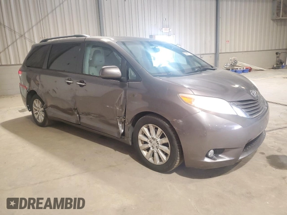 2011 Toyota Sienna XLE with VIN 5TDDK3DC7BS022224, listed as a Copart auction lot 53647105 with 168,291 mi miles and Salvage Title. Bid and sale history available at carsss.com. Image 4.