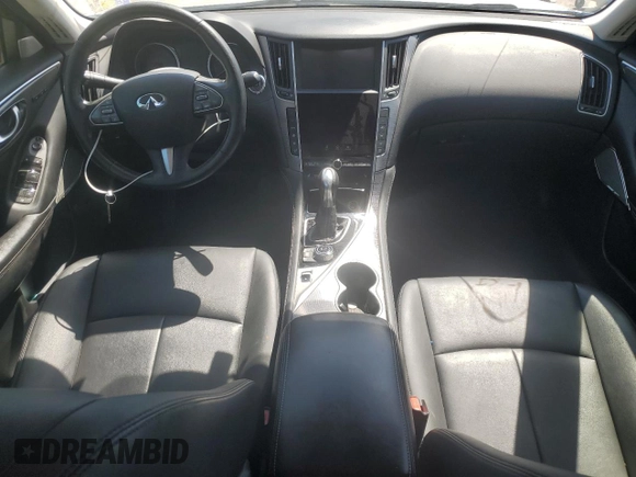 2017 Infiniti Q50 3.0t Premium with VIN JN1EV7AR0HM840588, listed as a Copart auction lot 53259745 with 107,886 mi miles and Salvage Title. Bid and sale history available at carsss.com. Image 8.