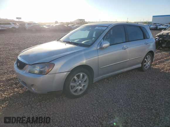2005 Kia Spectra with VIN KNAFE161955103152, listed as a Copart auction lot 78554024 with 110,142 mi miles and Clean Title. Bid and sale history available at carsss.com. Image 1.