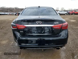 2019 Infiniti Q50 3.0t LUXE with VIN JN1EV7AR5KM554095, listed as a Copart auction lot 50028605 with 82,599 mi miles and Salvage Title. Bid and sale history available at carsss.com. Image 6.