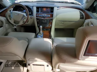 2015 Infiniti QX80 with VIN JN8AZ2NF7F9572565, listed as a Copart auction lot 58494415 with 122,609 mi miles and Salvage title. Bid and sale history available at DreamBid. Image 8.