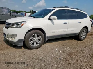 2015 Chevrolet Traverse LT z VIN 1GNKRHKDXFJ264429, wystawiony jako Copart lot #58413825 z przebiegiem Nie podano mil oraz Szkoda całkowita • Salvage title. Historia ofert i sprzedaży dostępna na DreamBid. Obrazek 1.