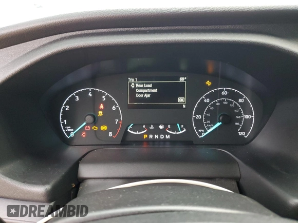 2020 Ford Transit Cargo with VIN 1FTYE1Y81LKA70748, listed as a Copart auction lot 80916514 with 104,077 mi miles and Salvage Title. Bid and sale history available at DreamBid. Image 9.