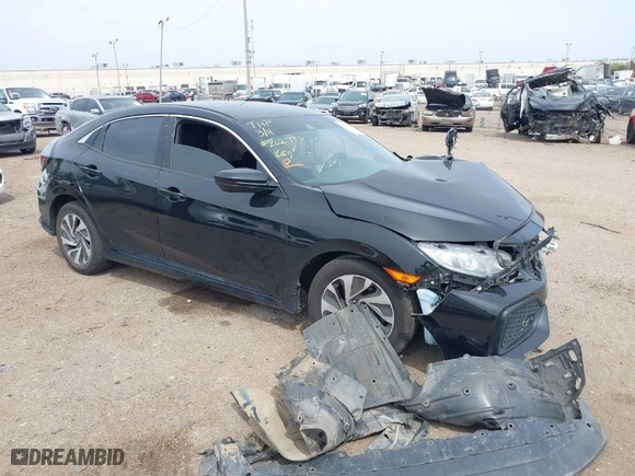 2019 Honda Civic Hatchback LX with VIN SHHFK7H36KU202730, listed as a IAAI auction lot 41807587 with 93,790 mi miles. Bid and sale history available at carsss.com. Image 1.