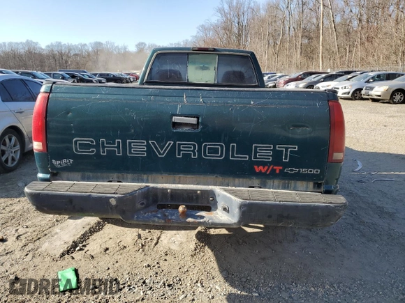 1996 Chevrolet Silverado 1500 with VIN 1GCEC14WXTZ124164, listed as a Copart auction lot 46261565 with 157,141 mi miles and Salvage Title. Bid and sale history available at DreamBid. Image 6.