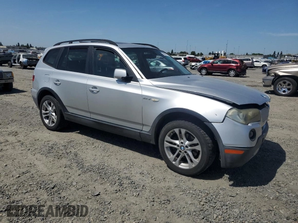 2007 BMW X3 3.0si with VIN WBXPC93437WF14205, listed as a Copart auction lot 59057185 with 205,468 mi miles and Salvage title. Bid and sale history available at DreamBid. Image 4.