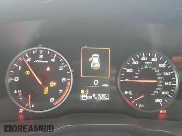 2023 Subaru WRX with VIN JF1VBAB67P8808208, listed as a Copart auction lot 45895735 with 41,100 mi miles and Salvage title. Bid and sale history available at DreamBid. Image 9.