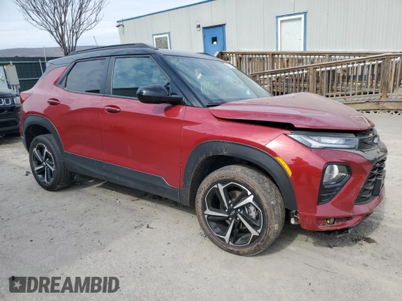 2021 Chevrolet TrailBlazer RS with VIN KL79MUSL8MB056608, listed as a Copart auction lot 47604514 with 43,681 mi miles and . Bid and sale history available at DreamBid. Image 4.