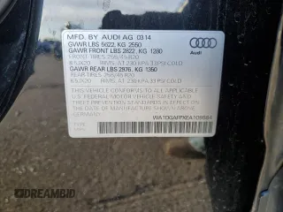 2014 Audi Q5 Premium Plus with VIN WA1DGAFPXEA109584, listed as a Copart auction lot 53900065 with 123,235 mi miles and Salvage title. Bid and sale history available at DreamBid. Image 12.