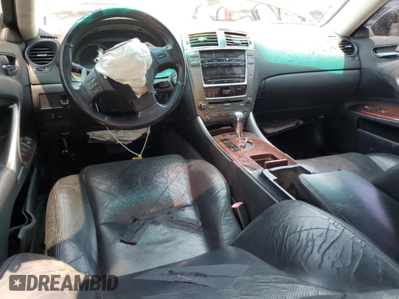 2008 Lexus IS 350 with VIN JTHBE262382013936, listed as a Copart auction lot 56184245 with Not provided miles and Salvage title. Bid and sale history available at DreamBid. Image 8.