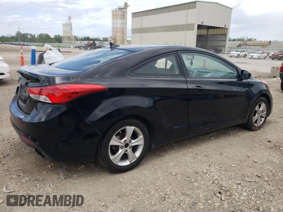2013 Hyundai Elantra Coupe GS with VIN KMHDH6AE4DU009334, listed as a Copart auction lot 53247094 with 120,426 mi miles and Salvage Title. Bid and sale history available at carsss.com. Image 3.