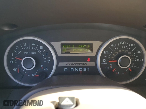 2006 Ford Expedition Eddie Bauer with VIN 1FMPU17596LA91363, listed as a Copart auction lot 55474755 with 127,201 mi miles and Salvage title. Bid and sale history available at DreamBid. Image 9.