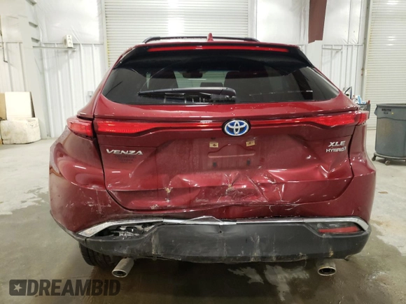 2022 Toyota Venza LE with VIN JTEAAAAH7NJ105269, listed as a Copart auction lot 81892213 with 21,139 mi miles. Bid and sale history available at carsss.com. Image 6.