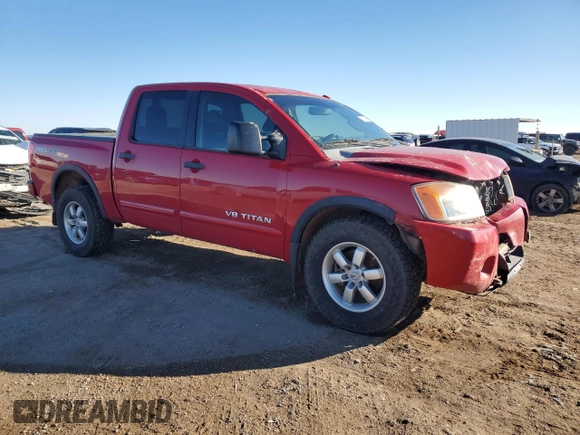 2012 Nissan Titan SV with VIN 1N6BA0EC3CN313069, listed as a Copart auction lot 43333895 with 208,208 mi miles and Salvage Title. Bid and sale history available at carsss.com. Image 4.