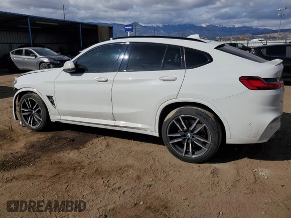 2020 BMW X4 M Competition z VIN 5YMUJ0C09L9B90367, wystawiony jako Copart lot #46588424 z przebiegiem Nie podano mil oraz Szkoda całkowita • Salvage title. Historia ofert i sprzedaży dostępna na DreamBid. Obrazek 2.
