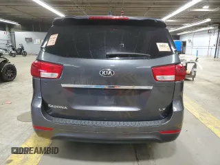 2016 Kia Sedona LX with VIN KNDMB5C1XG6119811, listed as a Copart auction lot 52456945 with 120,748 mi miles and Clean Title. Bid and sale history available at carsss.com. Image 6.