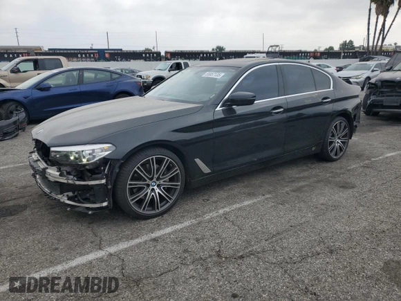 2017 BMW 5 Series 540i with VIN WBAJE5C33HG915675, listed as a Copart auction lot 55857135 with 57,330 mi miles and Salvage title. Bid and sale history available at DreamBid. Image 1.