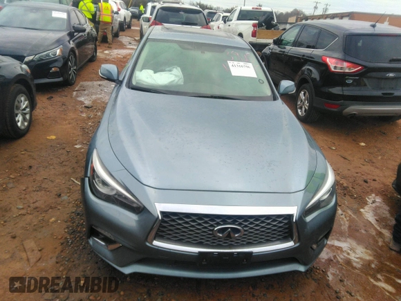 2019 Infiniti Q50 Luxe with VIN JN1EV7AP0KM513825, listed as a IAAI auction lot 41310796 with 92,131 mi miles and . Bid and sale history available at DreamBid. Image 13.