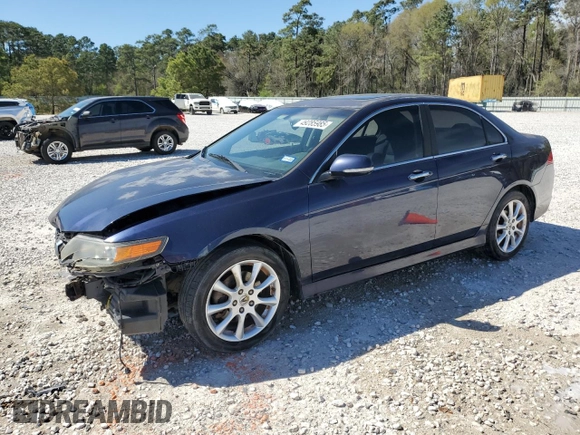 2007 Acura TSX with VIN JH4CL96887C007968, listed as a Copart auction lot 49285985 with 162,385 mi miles and Salvage Title. Bid and sale history available at carsss.com. Image 1.