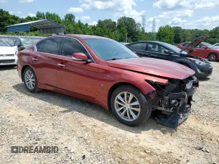 2014 Infiniti Q50 Premium with VIN JN1BV7ARXEM684039, listed as a Copart auction lot 59368355 with 146,546 mi miles and Clean title. Bid and sale history available at DreamBid. Image 4.