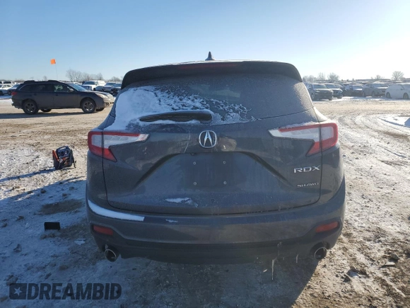 2019 Acura RDX with VIN 5J8TC2H31KL041724, listed as a Copart auction lot 42159265 with 0 mi miles and Salvage Title. Bid and sale history available at carsss.com. Image 6.