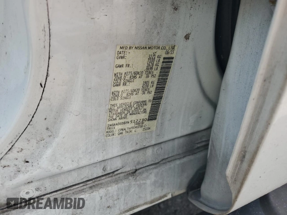 2015 Nissan Titan SV with VIN 1N6BA0ED8FN512230, listed as a Copart auction lot 54888545 with Not provided miles and Salvage title. Bid and sale history available at DreamBid. Image 12.