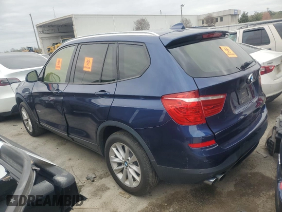 2016 BMW X3 xDrive28i with VIN 5UXWX9C55G0D83897, listed as a Copart auction lot 51317975 with 89,772 mi miles and Salvage Title. Bid and sale history available at DreamBid. Image 2.