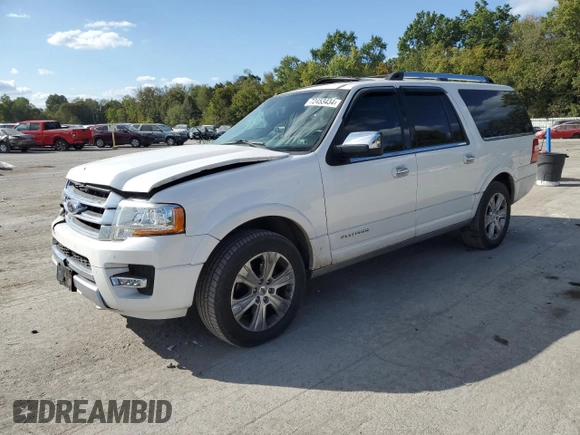 2016 Ford Expedition EL Platinum with VIN 1FMJK1MT9GEF56891, listed as a Copart auction lot 72453434 with 111,332 mi miles and Salvage Title. Bid and sale history available at carsss.com. Image 1.