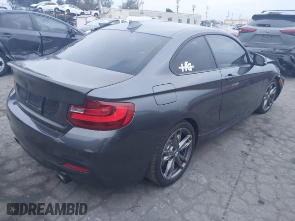2016 BMW 2 Series M235i with VIN WBA1J7C50GV360395, listed as a IAAI auction lot 41158426 with 81,208 mi miles. Bid and sale history available at carsss.com. Image 4.