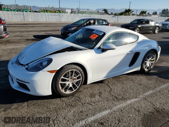 2018 Porsche 718 Cayman z VIN WP0AA2A87JK262265, wystawiony jako Copart lot #72843263 z przebiegiem 32 732 mil mil oraz . Historia ofert i sprzedaży dostępna na DreamBid. Obrazek 1.