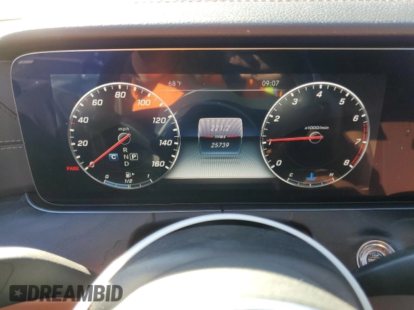 2020 Mercedes-Benz E-Class E 450 with VIN W1K1K6HBXLF133167, listed as a Copart auction lot 81713974 with 25,739 mi miles and Salvage Title. Bid and sale history available at carsss.com. Image 9.