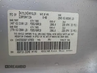 2006 Dodge Durango Limited z VIN 1D4HD58266F187859, wystawiony jako IAAI lot #42361937 z przebiegiem 306 936 mil mil oraz . Historia ofert i sprzedaży dostępna na DreamBid. Obrazek 9.