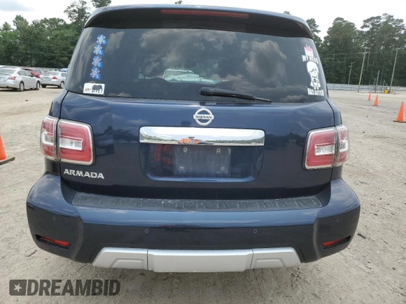 2018 Nissan Armada SL z VIN JN8AY2ND8J9050540, wystawiony jako Copart lot #59583535 z przebiegiem 138 304 mil mil oraz Szkoda całkowita • Salvage title. Historia ofert i sprzedaży dostępna na DreamBid. Obrazek 6.