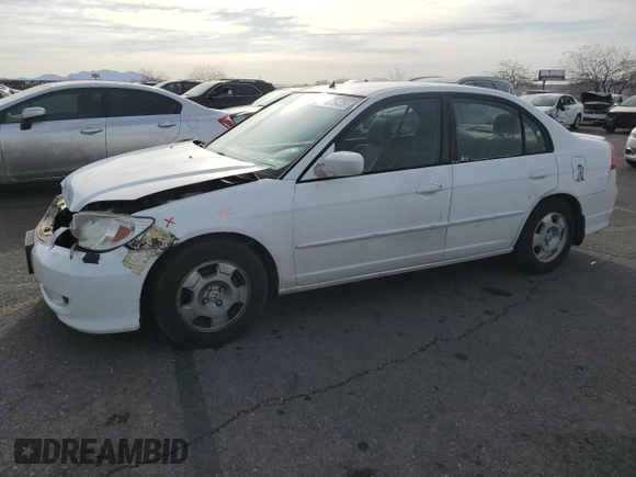 2005 Honda Civic with VIN JHMES96625S012449, listed as a Copart auction lot 51875435 with 166,452 mi miles and Salvage Title. Bid and sale history available at DreamBid. Image 1.