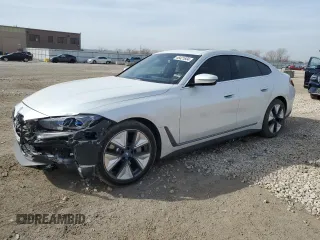 2023 BMW i4 eDrive40 with VIN WBY73AW06PFP85519, listed as a Copart auction lot 46421604 with 18,752 mi miles. Bid and sale history available at carsss.com. Image 1.