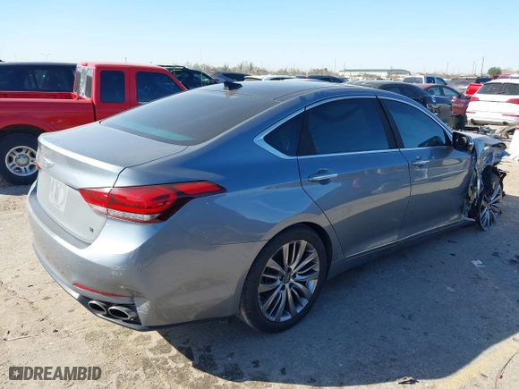 2015 Hyundai Genesis 5.0L with VIN KMHGN4JF9FU024515, listed as a IAAI auction lot 41741222 with 148,242 mi miles. Bid and sale history available at carsss.com. Image 4.