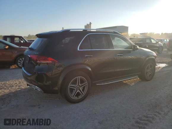 2022 Mercedes-Benz GLE 350 with VIN 4JGFB4KB0NA709549, listed as a Copart auction lot 57390995 with 24,344 mi miles and Salvage title. Bid and sale history available at DreamBid. Image 3.
