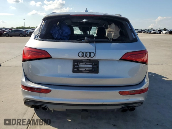2016 Audi SQ5 Premium Plus with VIN WA1CCAFP8GA052179, listed as a Copart auction lot 63912814 with 0 mi miles and Salvage Title. Bid and sale history available at carsss.com. Image 6.