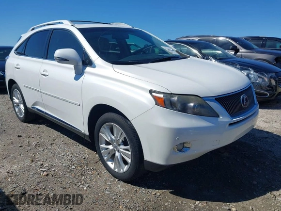 2010 Lexus RX 450h with VIN JTJBC1BA0A2026919, listed as a IAAI auction lot 41816077 with 117,577 mi miles and . Bid and sale history available at DreamBid. Image 1.