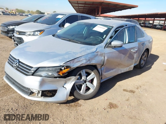 2013 Volkswagen Passat SE w/Sunroof & Nav with VIN 1VWBP7A35DC036516, listed as a IAAI auction lot 41545305 with 182,266 mi miles. Bid and sale history available at carsss.com. Image 2.
