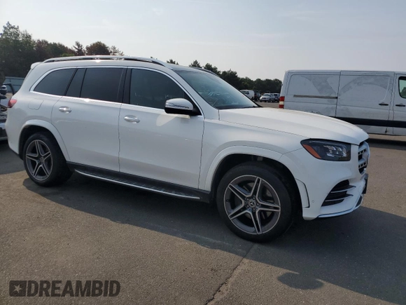 2023 Mercedes-Benz GLS 450 with VIN 4JGFF5KE7PA962374, listed as a Copart auction lot 65884414 with 35,091 mi miles and Salvage Title. Bid and sale history available at DreamBid. Image 4.