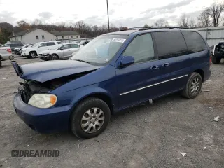 2005 Kia Sedona LX with VIN KNDUP131356628968, listed as a Copart auction lot 80255874 with 223,761 mi miles and Salvage Title. Bid and sale history available at carsss.com. Image 1.