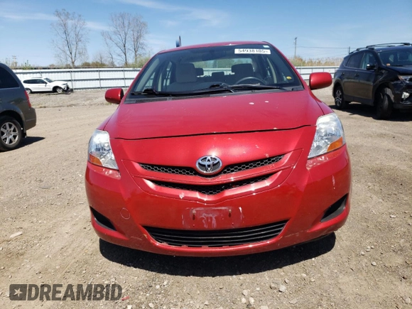 2008 Toyota Yaris with VIN JTDBT923381255744, listed as a Copart auction lot 54938105 with 80,932 mi miles and Clean Title. Bid and sale history available at carsss.com. Image 5.