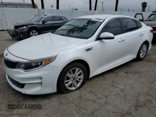 2016 Kia Optima LX z VIN 5XXGT4L36GG038943, wystawiony jako Copart lot #55135905 z przebiegiem 184 761 mil mil oraz Czysty tytuł • Clean title. Historia ofert i sprzedaży dostępna na DreamBid. Obrazek 1.