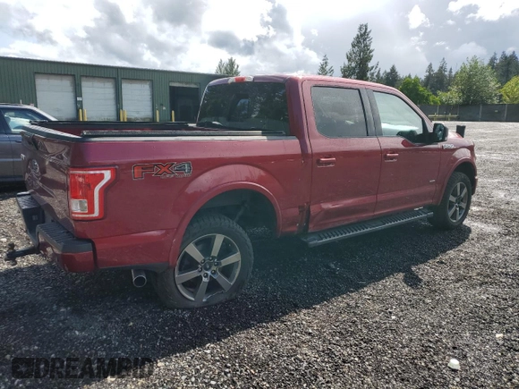 2017 Ford F-150 XL with VIN 1FTEW1EP4HKE01681, listed as a Copart auction lot 57532195 with 95,882 mi miles and Salvage title. Bid and sale history available at DreamBid. Image 3.