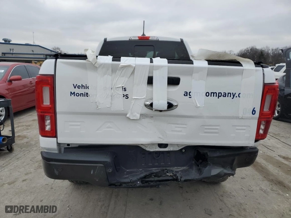 2022 Ford Ranger XL with VIN 1FTER1FH3NLD39355, listed as a Copart auction lot 85937404 with 56,707 mi miles and Salvage Title. Bid and sale history available at carsss.com. Image 6.