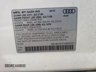 2018 Audi Q3 Premium with VIN WA1BCCFS7JR035197, listed as a Copart auction lot 40069483 with 41,513 mi miles. Bid and sale history available at carsss.com. Image 14.