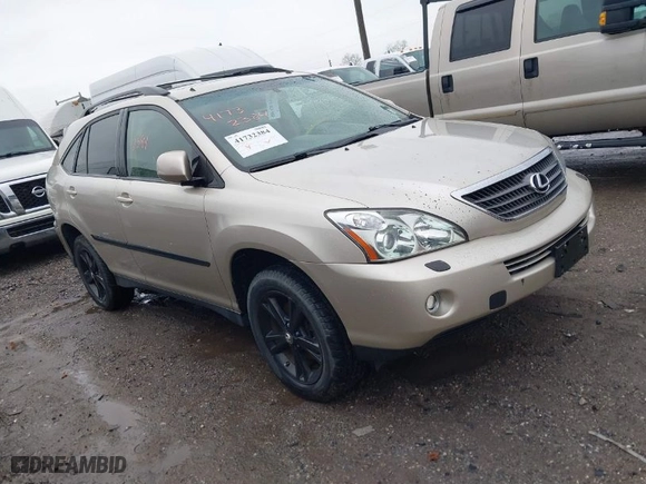2007 Lexus RX 400h with VIN JTJHW31U072028462, listed as a IAAI auction lot 41732384 with 160000 miles. Bid and sale history available at carsss.com. Image 1.